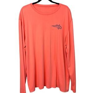 Reel Life Fishing Shirt Big & Tall Coral Performance Outdoor Sun Protection XXL